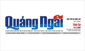 Măng-set Báo Quảng Ngãi - Tác giả họa sĩ Trần Hoài Đức